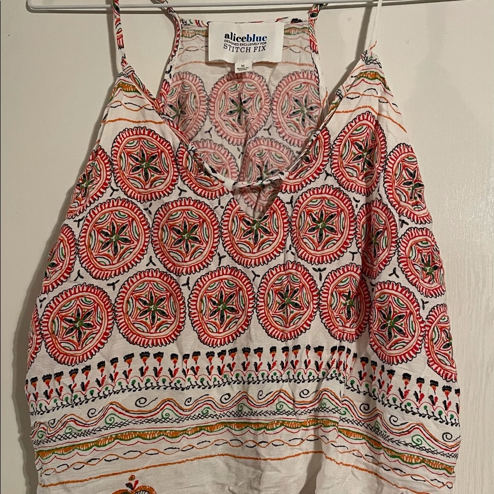 Alice Blue Stitch Fix tank top- Size Medium- multicolored